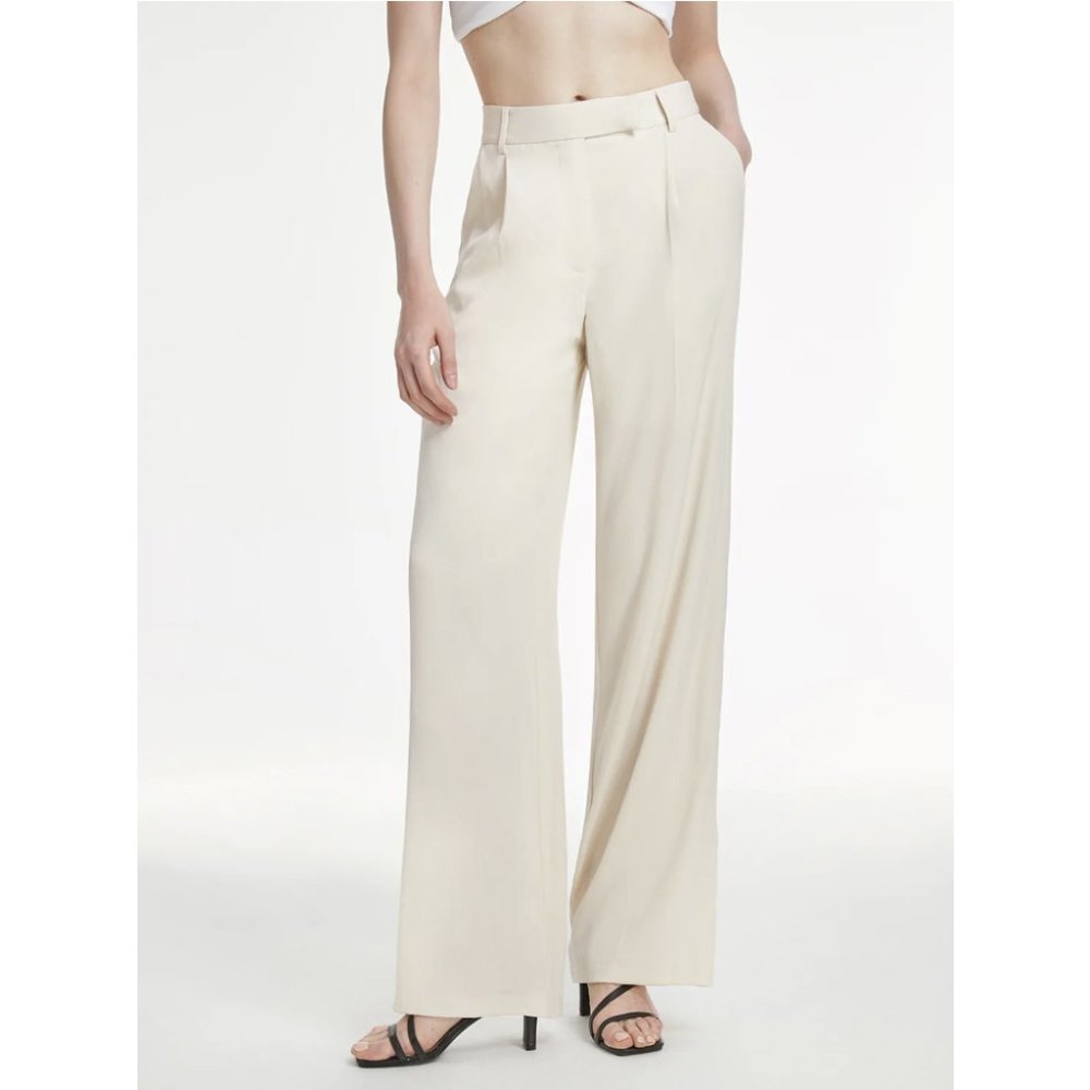 Womens High Waisted Straight Leg Trousers